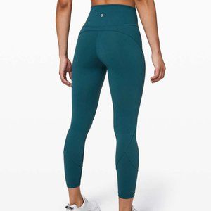 Worn 1x! Lululemon In Movement Leggings / Tight, 7/8 length 25", Everlux, teal